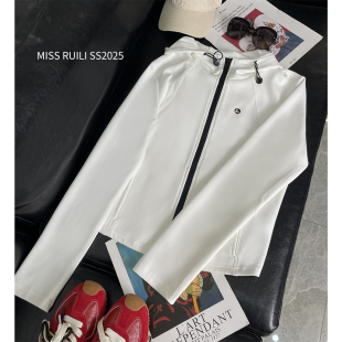 春夏百搭连帽抽绳收腰休闲卫衣外套F0297 定制 MISS RUILI