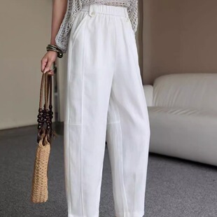 百搭宽松显瘦休闲裤 MISS 2025复古夏季 定制 F0904 RUILI