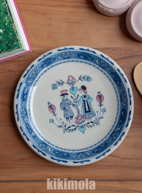 ⭐日本中古昭和复古盘A.LACO早餐盘ins同款收藏网红餐具釉上彩