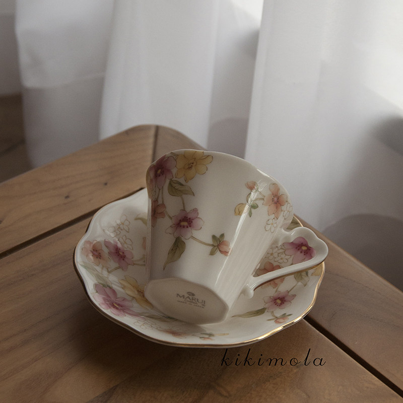 marui咖啡杯碎花中古vintage