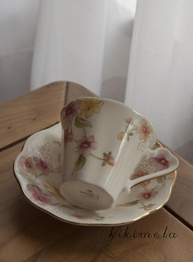 ⭐日本中古vintage咖啡杯红茶青花手绘釉下彩骨瓷日式美式