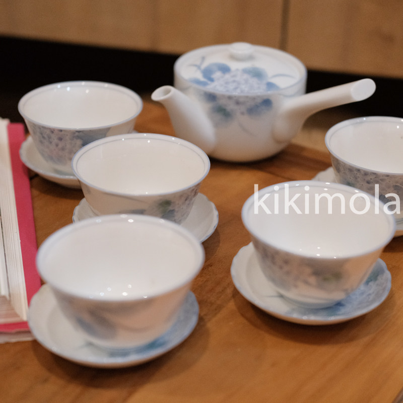 1258-4-5日本制光峰绣球花茶道具