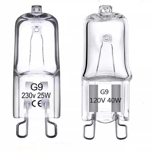 G9卤素灯珠110V220V25W40W60W台灯壁灯水晶插脚灯泡卤钨灯珠