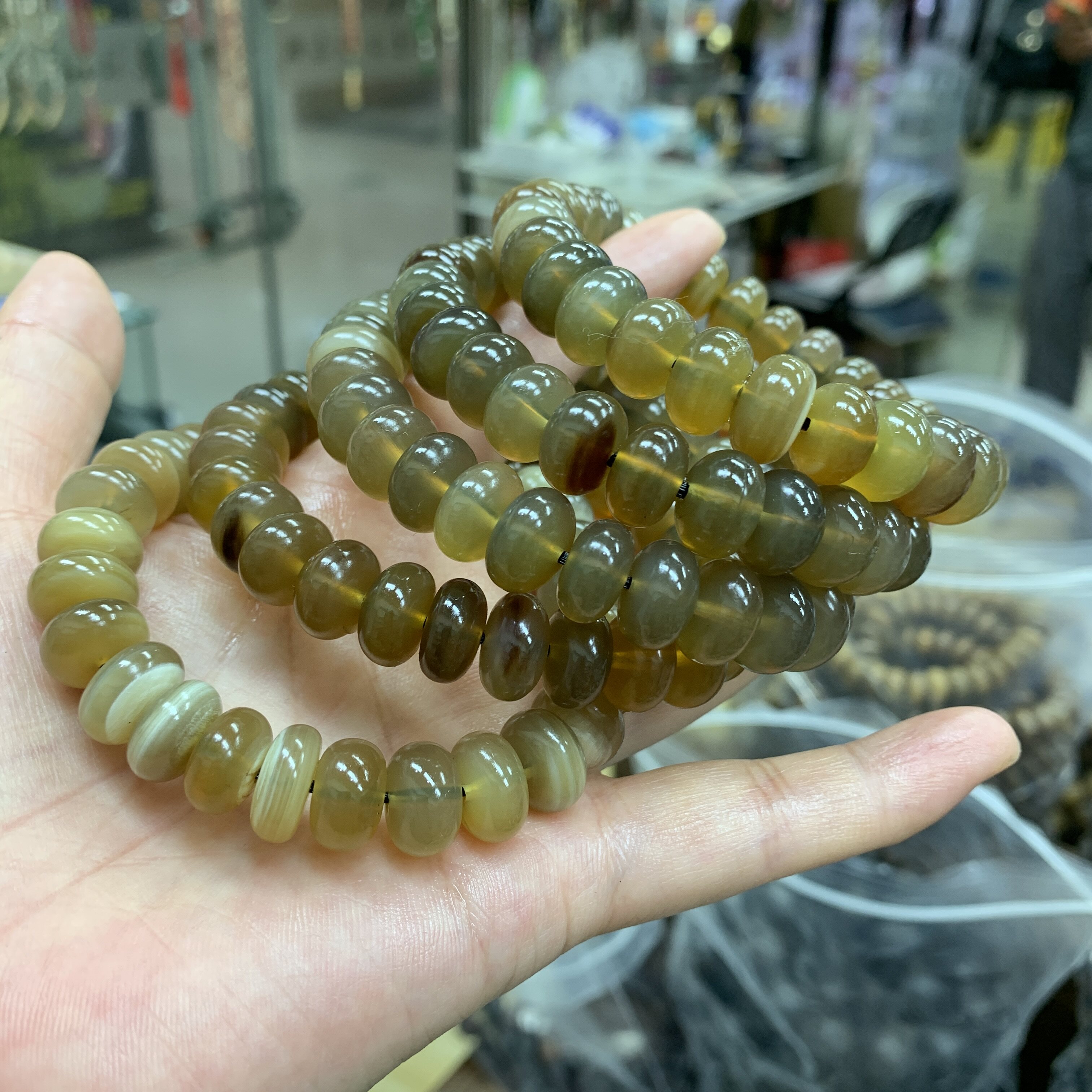 羊角盘珠单圈手链搭配手工diy配件材料编绳项链挂件手链文玩