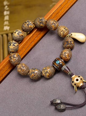 藏民回流精工雕刻恶僧手串精抛光油润料复古款男女款手串
