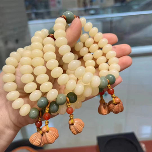 普陀山天然白玉菩提手串女国风新中式好运莲莲手链考研上岸小礼物