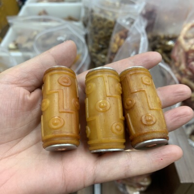 藏式牛骨九眼天珠diy配件手工编织手绳项链文玩佛珠手串配饰品珠