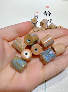 天然玛nao桶珠手工diy配件手链项链文玩佛珠时尚配饰品