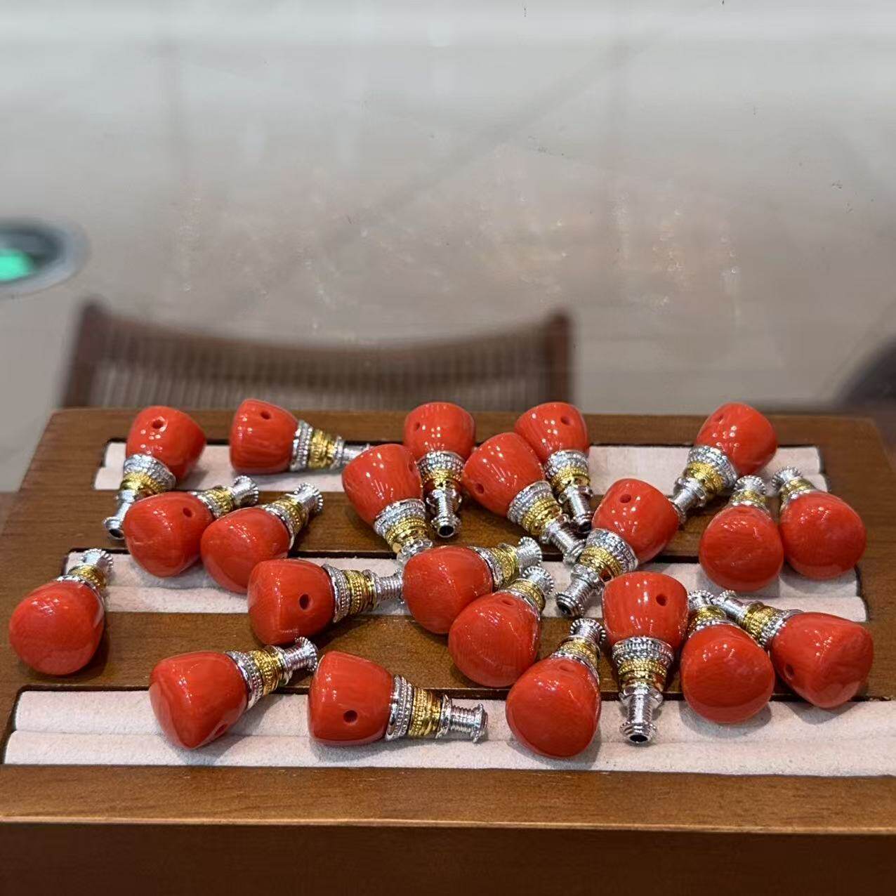 纯铜三通手工文玩时尚配饰佛珠串珠装饰挂件文玩配件