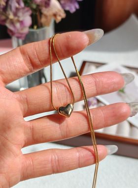 2025新款爱心项链女轻奢小众设计感锁骨链颈链闺蜜礼物