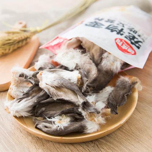 Haired Dried Rabbit Ears Pet Teeth Grinding Rod