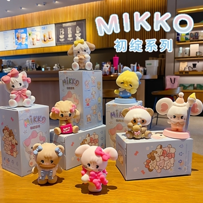 正版Mikko初绽系列盲盒创意可爱手办桌面车载摆件潮玩生日礼物