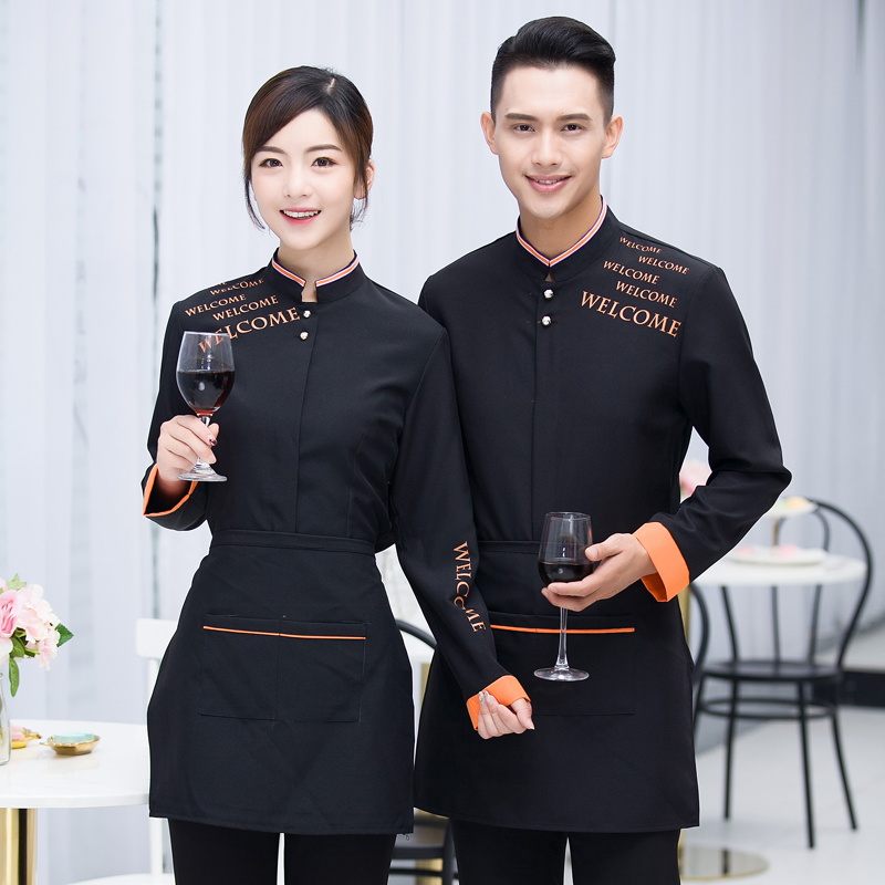 港式茶餐厅服务员工作服女茶楼营业员制服农家乐烧烤