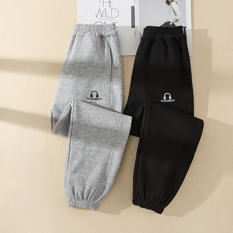 女童运动裤秋冬款2025新款洋气儿童一体绒休闲裤外穿大童加绒裤子