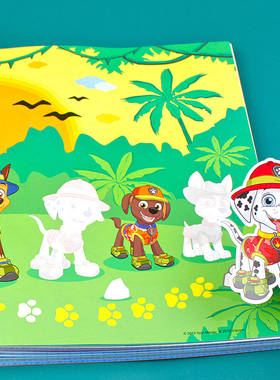 儿童专注力贴纸书汪汪队立大功游戏贴贴画3-6岁卡通益智粘贴玩具