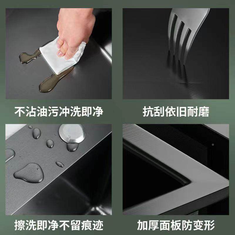 新款洗黑纳米加厚304不全锈钢水槽单槽家用洗厨菜盆房手工套碗池2,家装主材,水槽单品,淘宝优惠券,粉丝福利购,淘宝优惠卷