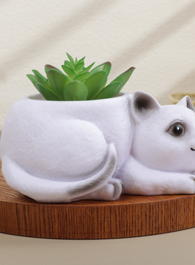 跨境复活节可爱兔子花盆家居桌面小摆件搪胶工艺品客厅装饰品