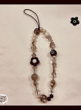 冰透黑小众复古链潮款ccd挂绳撞色黑白相机挂链百搭挂绳