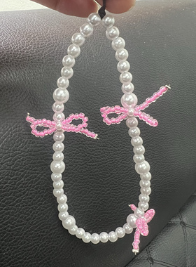 小红书同款精致重工手工ins手机链手机绳数字挂绳创意挂件ccd相机