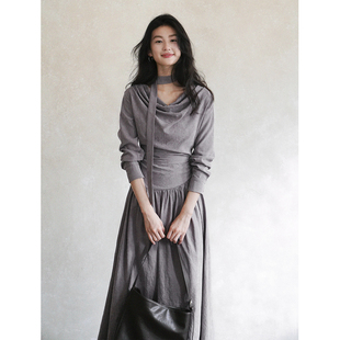 连衣裙女设计感 复古极简知识分子风禅意新中式 贰羊设计 声声慢