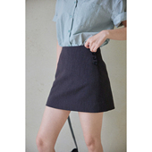 高智感灰色a字半身裙女短裙高腰百搭防走光裙裤 贰羊设计 亦舒