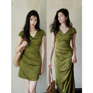 【现货】贰羊设计【涂山清】显白盘扣旗袍连衣裙夏