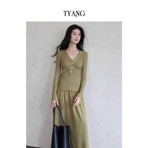 贰羊设计秋韵新中式国风针织衫