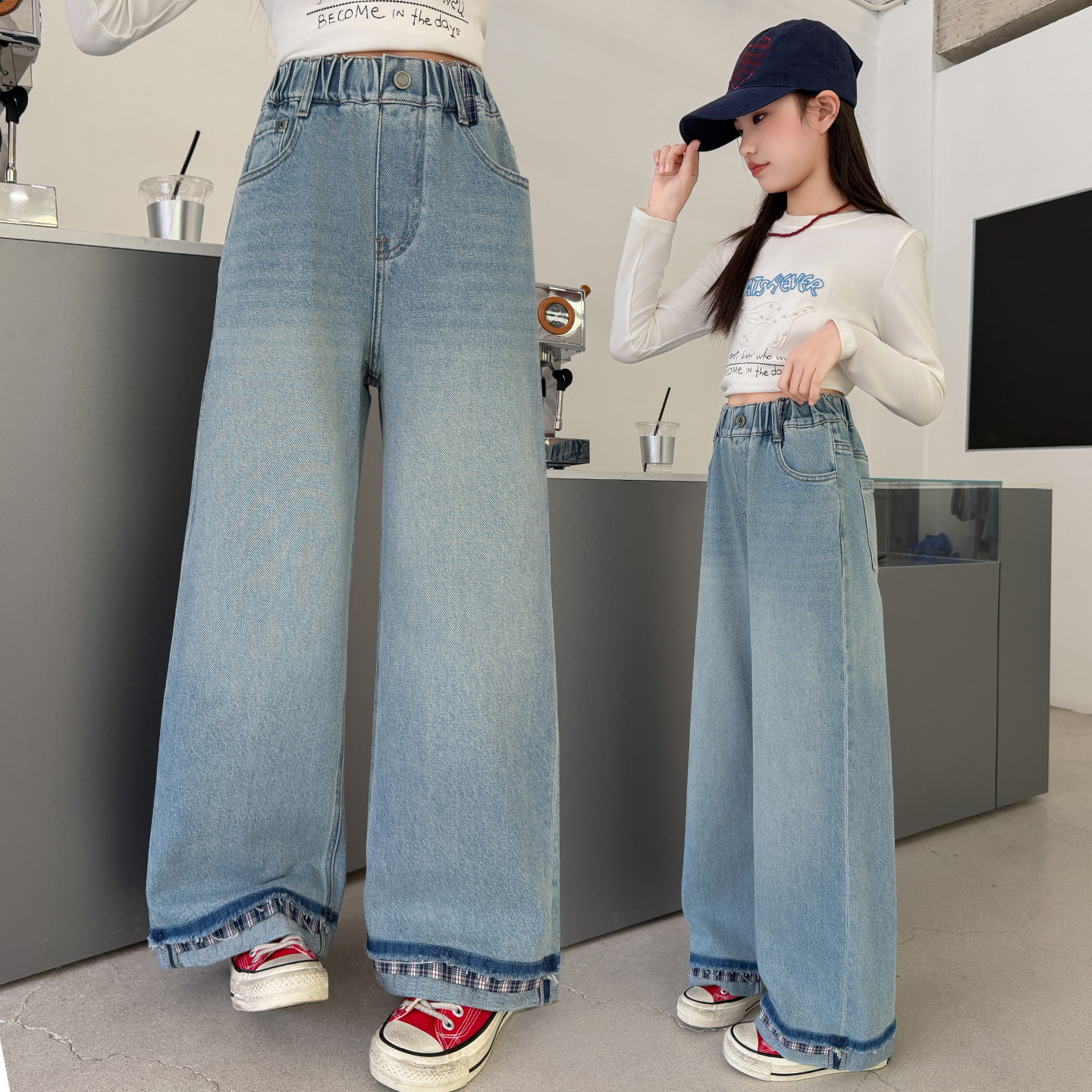 女童外穿牛仔裤春秋装2026新款中大童百搭宽松直筒阔腿裤儿童长裤,童装/婴儿装/亲子装,儿童牛仔裤,淘宝优惠券,粉丝福利购,淘宝优惠卷