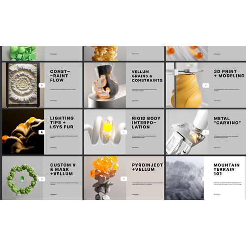 Nick Medukha_会员频道全部初级教程带houdini动态工程2022-2025