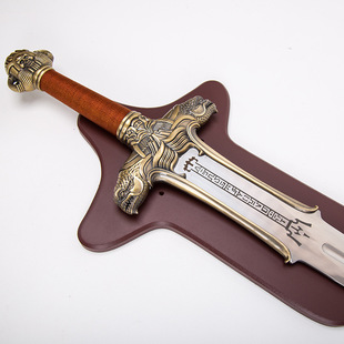 未开刃电影野蛮人柯南亚特兰蒂斯之剑王者之剑COS金属刀剑道 正版
