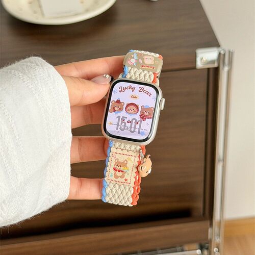 适用苹果手表S11磁吸表带iwatch新款编织applewatch10/9/8/se表带