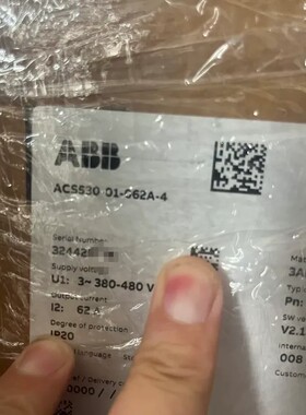 议价-全新库存ABB变频器ACS530-01-062A-4，30K-可维修