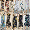Broken flowers skirt Single chip Frenum longuette Bohemia Chiffon printing Wrap Dress on vacation Maxi dress