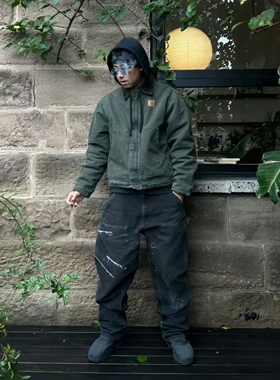 Carhartt B136卡哈特工装裤伐木裤主线重磅帆布双膝长裤B01水洗版