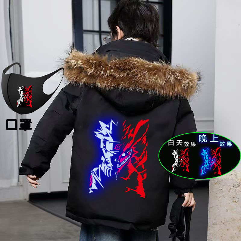 火影忍者夜光外套冬加厚