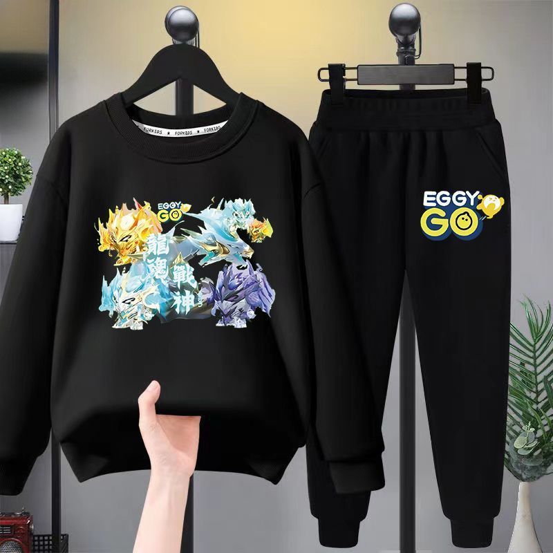 蛋仔派对印花男女童套装中大童