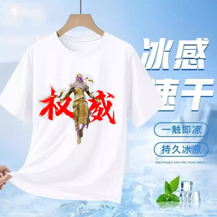 权威和平精英短袖男童夏季薄款圆领宽松中大童衣服吃鸡抖音同款