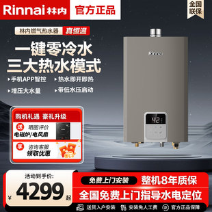 RUS Rinnai 16E41G R16E42G家用燃?xì)鉄崴魇覂?nèi)強排式 林內(nèi)RUS