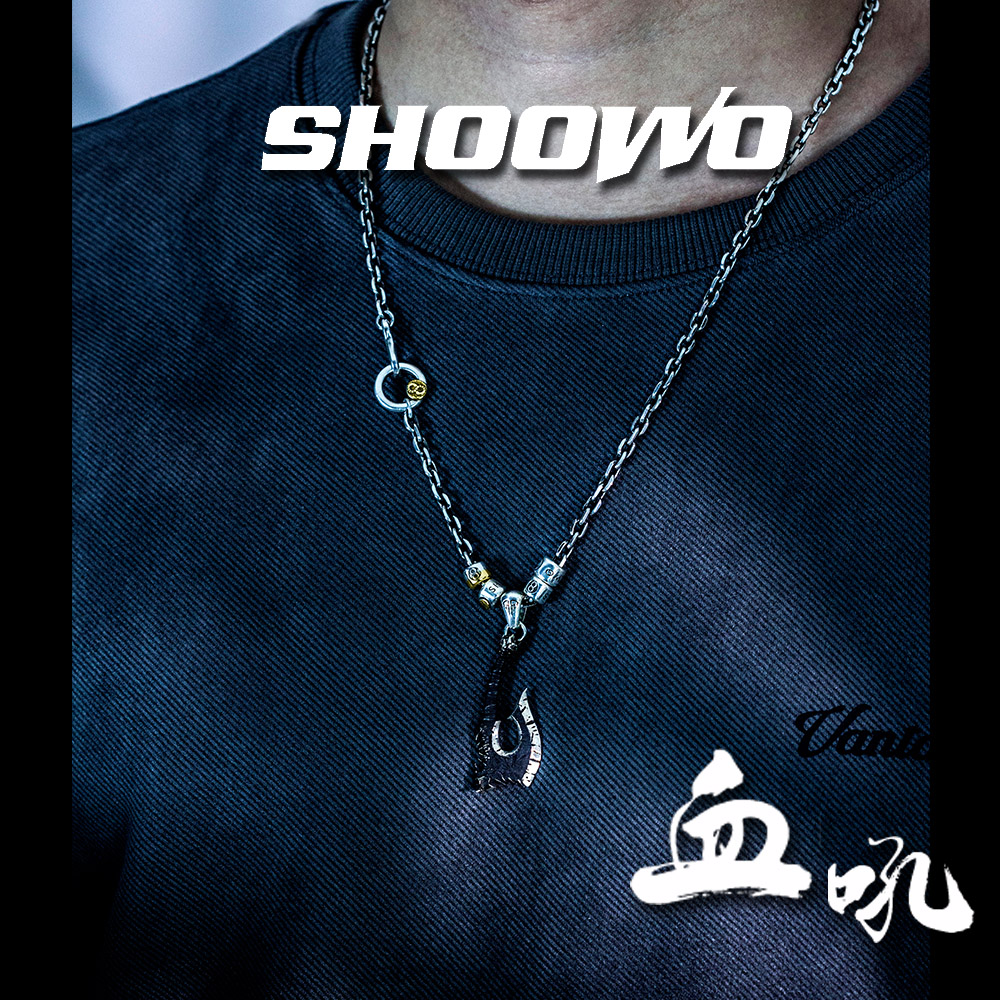 手午原创|925银血吼吊坠项链手工魔兽世界格罗姆地狱咆哮之斧