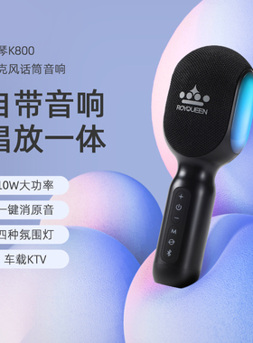朗琴K800话筒音响一体麦克风ktv家用车载k歌儿童唱歌无线蓝牙音箱