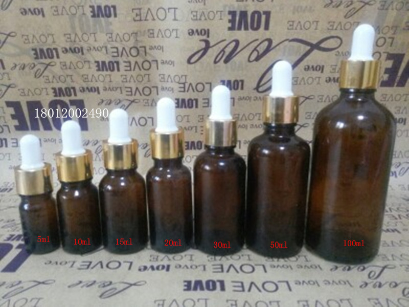 50ml茶色透明玻璃精油分装瓶