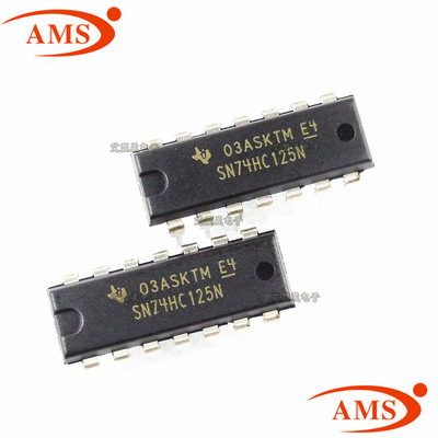 SN74HC125N 74HC125N DIP-14直插 逻辑缓冲器芯片 TI 全新现货