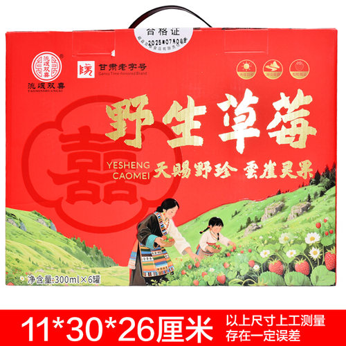 岷县野生草莓罐头甘肃特产 当地有岷县点心醪糟甜胚子饸饹面荞粉