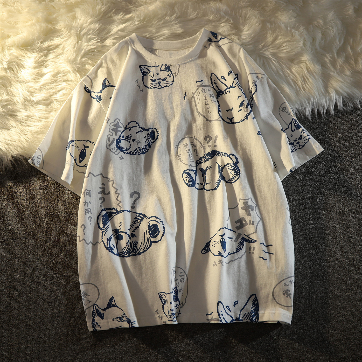 Official map real price 65 polyester 30 cotton 5 spandex 2021 summer pattern printed short sleeve T-shirt