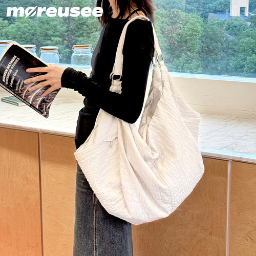 木与石慵懒风大容量斜挎托特包