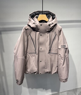 90白鸭绒连帽羽绒服美式 男士 户外冲锋衣加厚保暖羽绒外套 新款 冬季