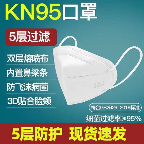国标KN95防护口罩正版3D