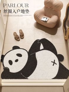 新款 猫咪卡通门口入户门丝圈地垫耐脏进门玄关奶油风脚垫防滑垫子
