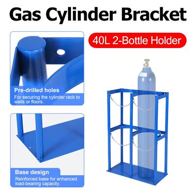 40L Oxygen Storage Rack Organizer with Protective Chain Gas