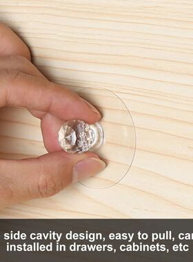 2pcs Invisible Handle Hook Self-Adhesive Clear Cabinet
